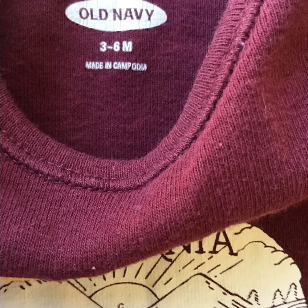 California Bear burgundy romper